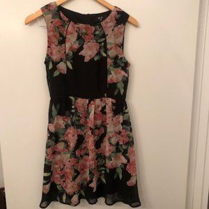 AX Paris Black Floral Dress Size 4
